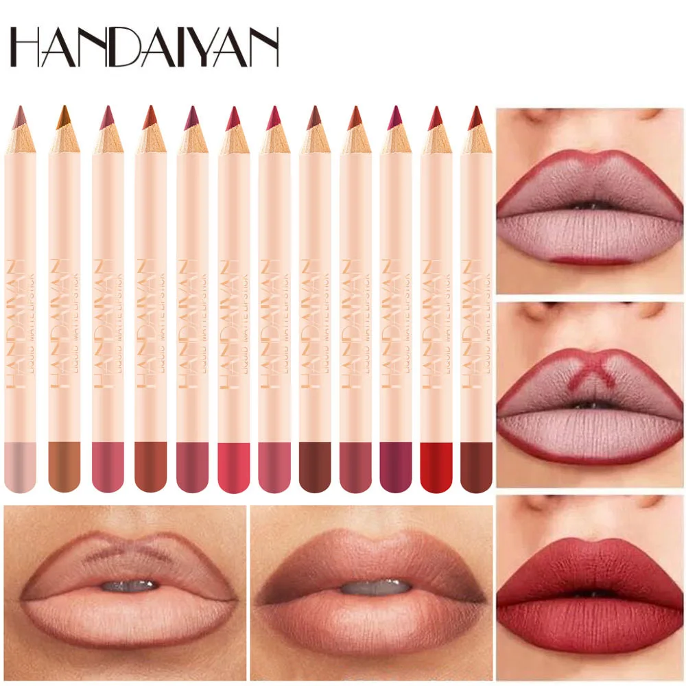 

12Pcs/Set Lip Liner Pencil Matte Lipstick Pen Waterproof Lipliner Lady Charming Makeup Long Lasting Lipsticks Lip Tint Cosmetics