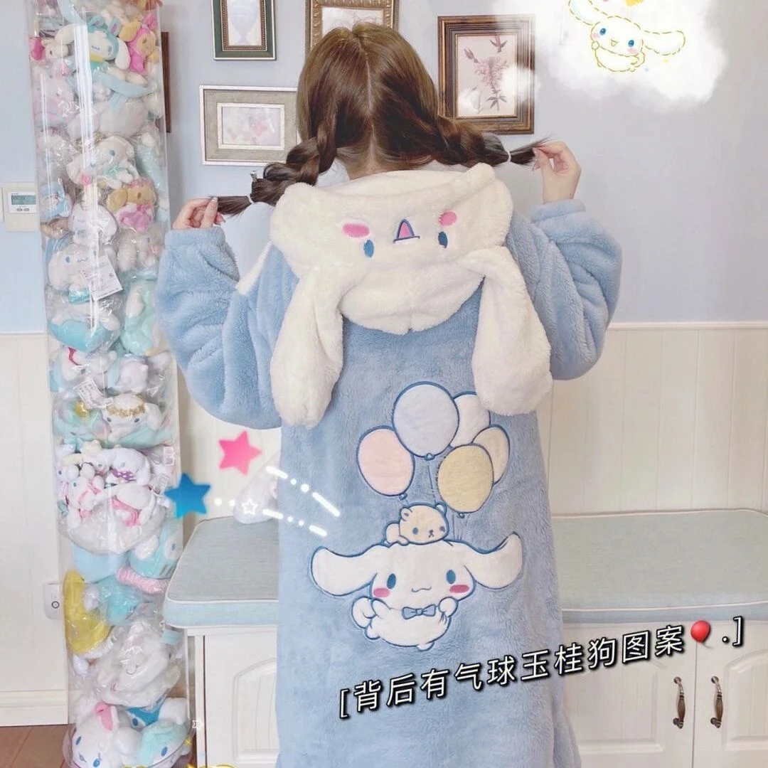 Kawaii Sanrio Onesie Cinnamoroll Onesies Plush Pajama Autumn Winter