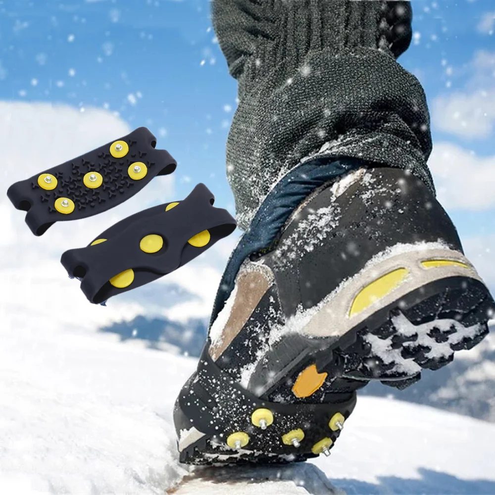 Crampones para zapatos de nieve y hielo, pinzas para zapatos