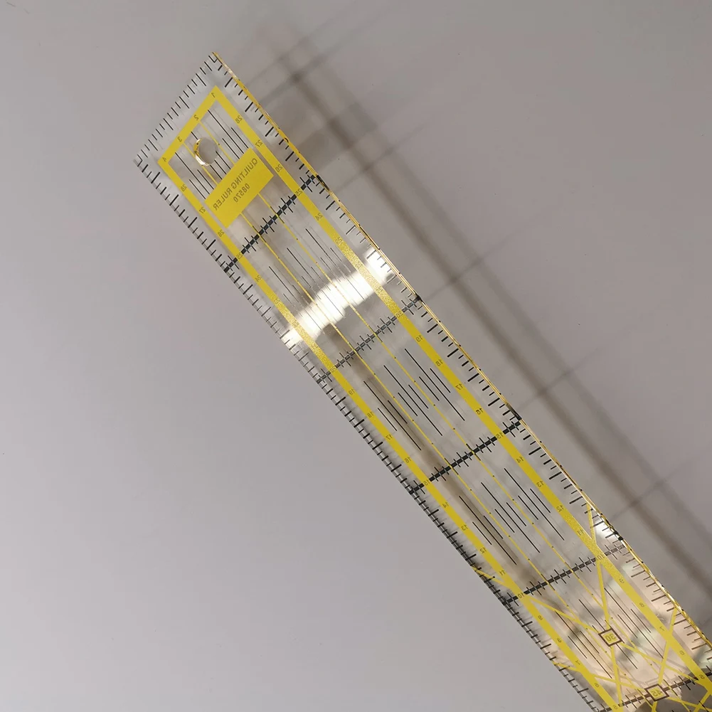 MAKE-6 피스 퀼팅 자, 다림질 자, 사각형 아크릴 퀼팅 자 및 명확한 표시 아크릴 자