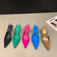 2024 Fashionable Pointed Toe Stiletto Heel Shallow Mouth New Sandals Summer Sexy Elegant Casual Stiletto Women's Shoes NO:M05 - Image 5