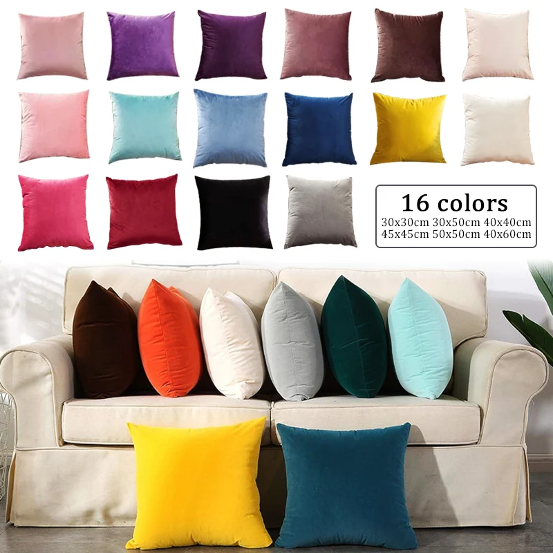 

Holland Velvet Square Cushion Case Throw Pillow Covers Bed Pillowcase for Bedding Living Room Sofa Couch Office Car Decoration