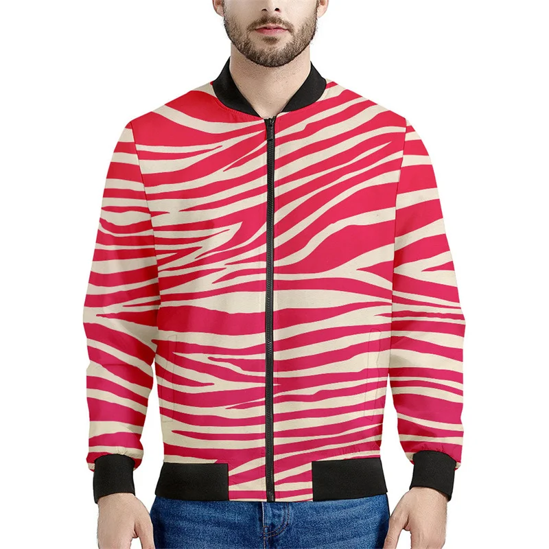 thumbnail image 1 of Chaqueta con estampado de cebra abstracto para hombre y mujer, ropa con estampado 3D de flores, sudadera informal con cremallera, ropa de calle, abrigo, 1 of 5