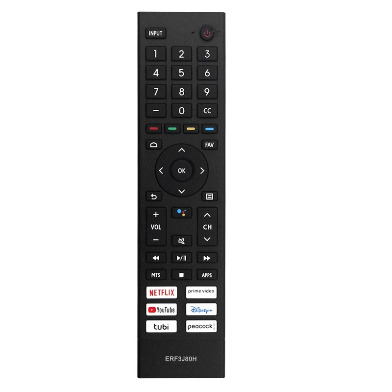 

Replace ERF3J80H Universal Remote For All Hisense 4K UHD Android Smart TV A6G U6G U8G 75A6G 70A6G 43A6G 55U68G 75U68G