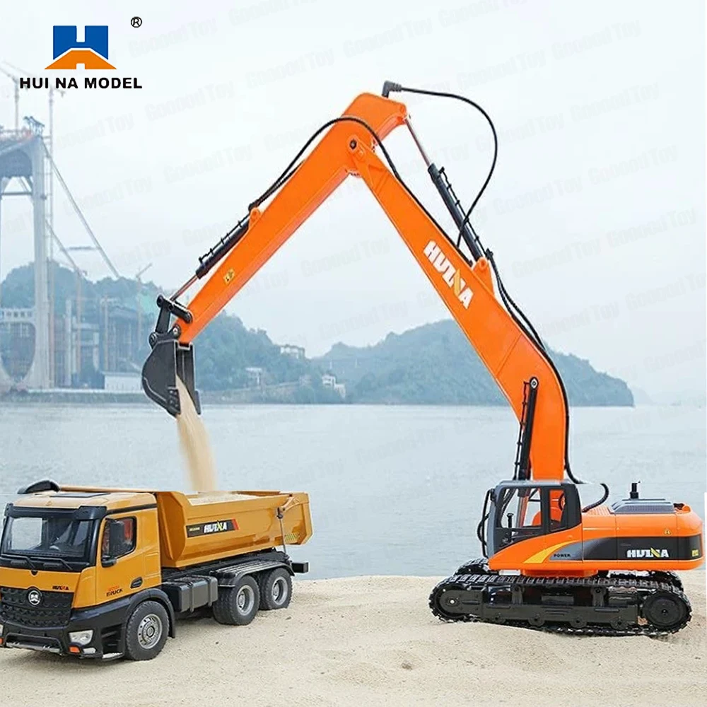 Радиоуправляемый экскаватор HUINA 1551/1573 1/14 самосвал трактор гусеница детали