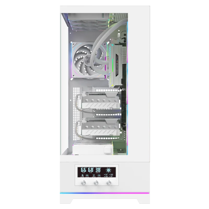 AOC ACG880W EATX Gaming PC Case Desktop 270 &deg; Digital Display Sea View Room Support Dual Graphics Card 480 Water Cooling