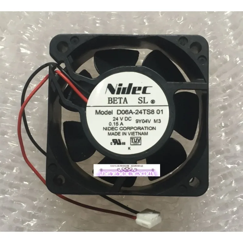 

New CPU Cooling Fan for Nidec D06A-24TS8 01 24V DC 0.15A Frequency Converter Fan 6025 60*60*25MM