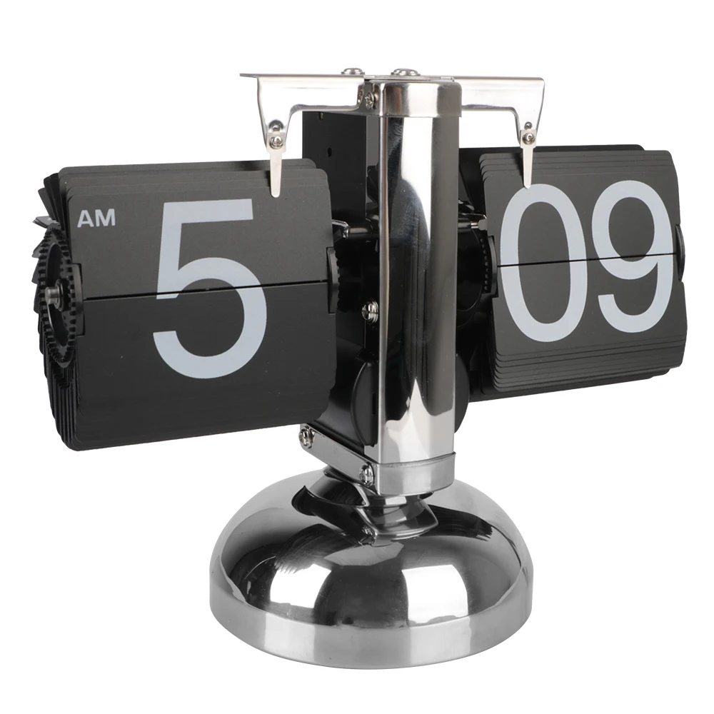 Digital Clock Retro Flip Clock Auto Flip Home Decors Internal Gear Operated Desktop Operated Quartz digital clock flipping clock