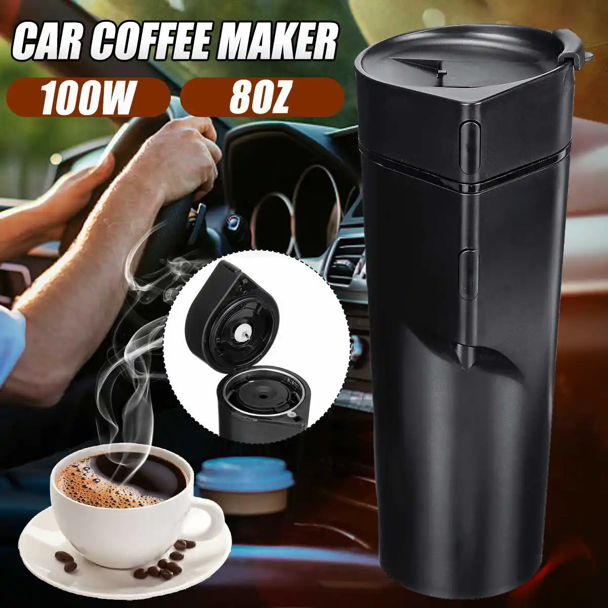Portable Coffee Machine Car Coffee Maker Cup Handheld Espresso Capsule
