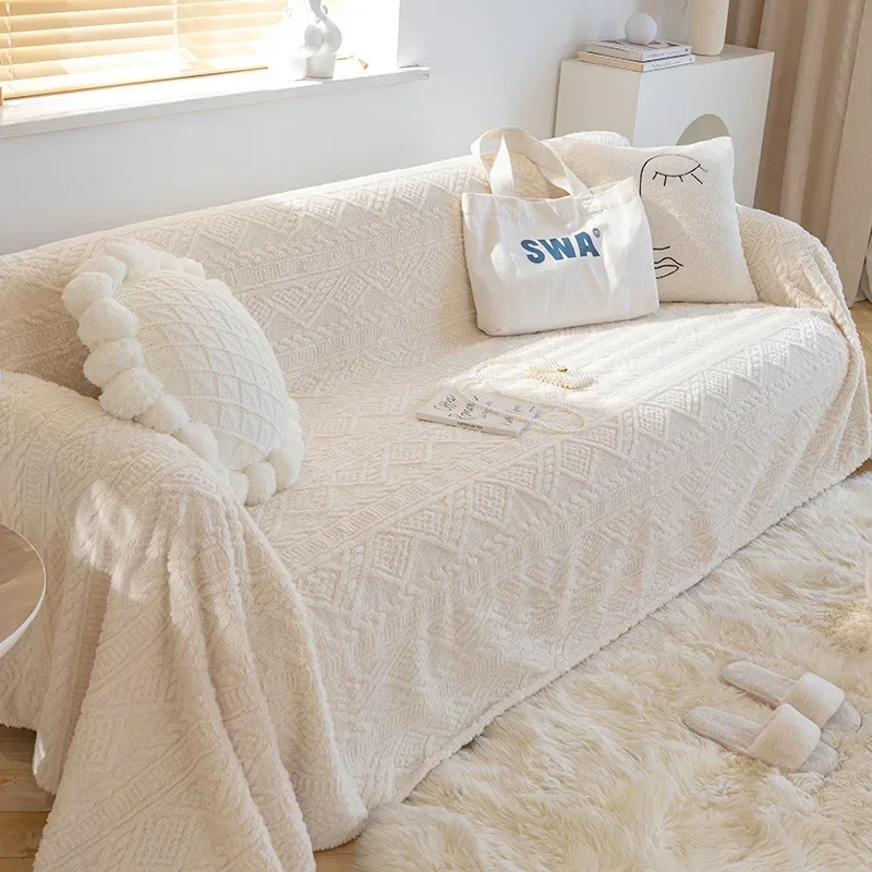 WarmSoftSofaSlipcoverJacquardPlushThrowBlanketsCozyCouch