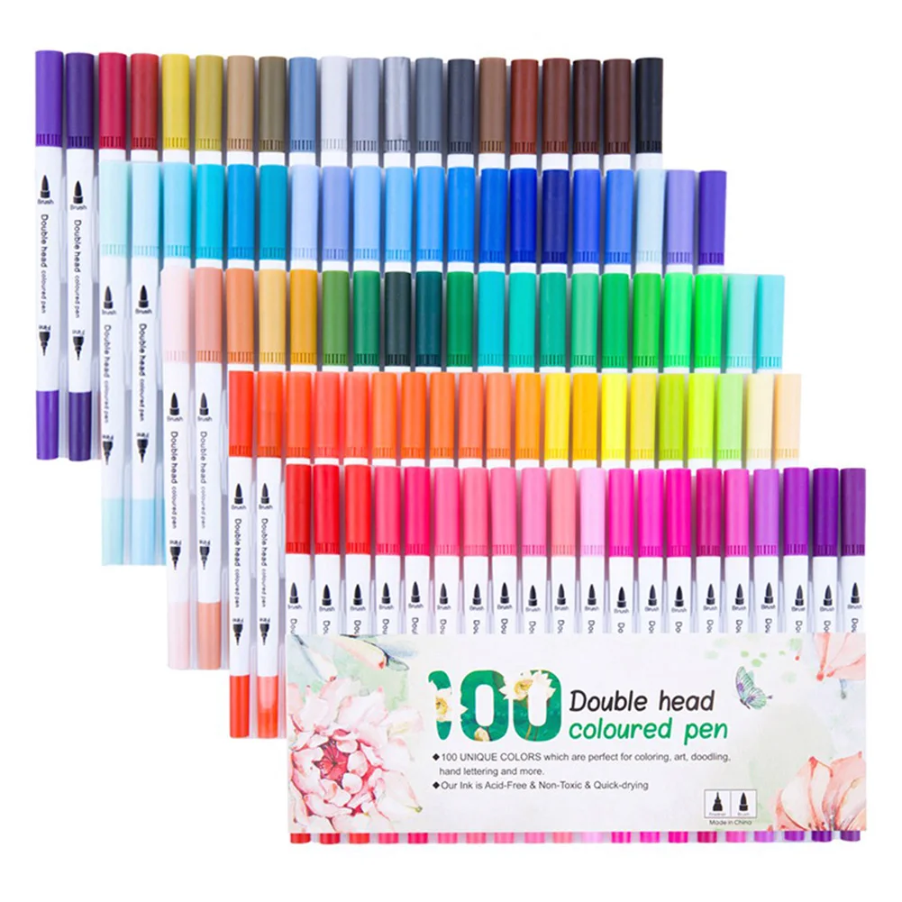 

Watercolor Brush Pens Set Dual Tips Soft Fine Art Markers Graffiti Drawing Pen