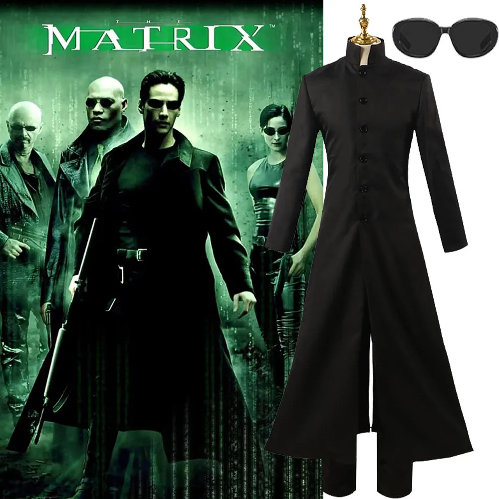 The-Matrix-Neo-Cosplay-Costume-Movie-Neo-Trench-Black-Coat-Uniform ...