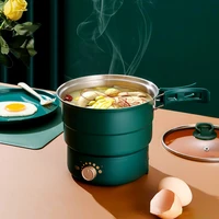 Cuiseur à riz électrique 110V/220V, poêle fendue Portable, marmite à ragoût électrique, marmite de voyage, cuiseur à vapeur pour la maison, multi-cuiseur 1,6 l 3