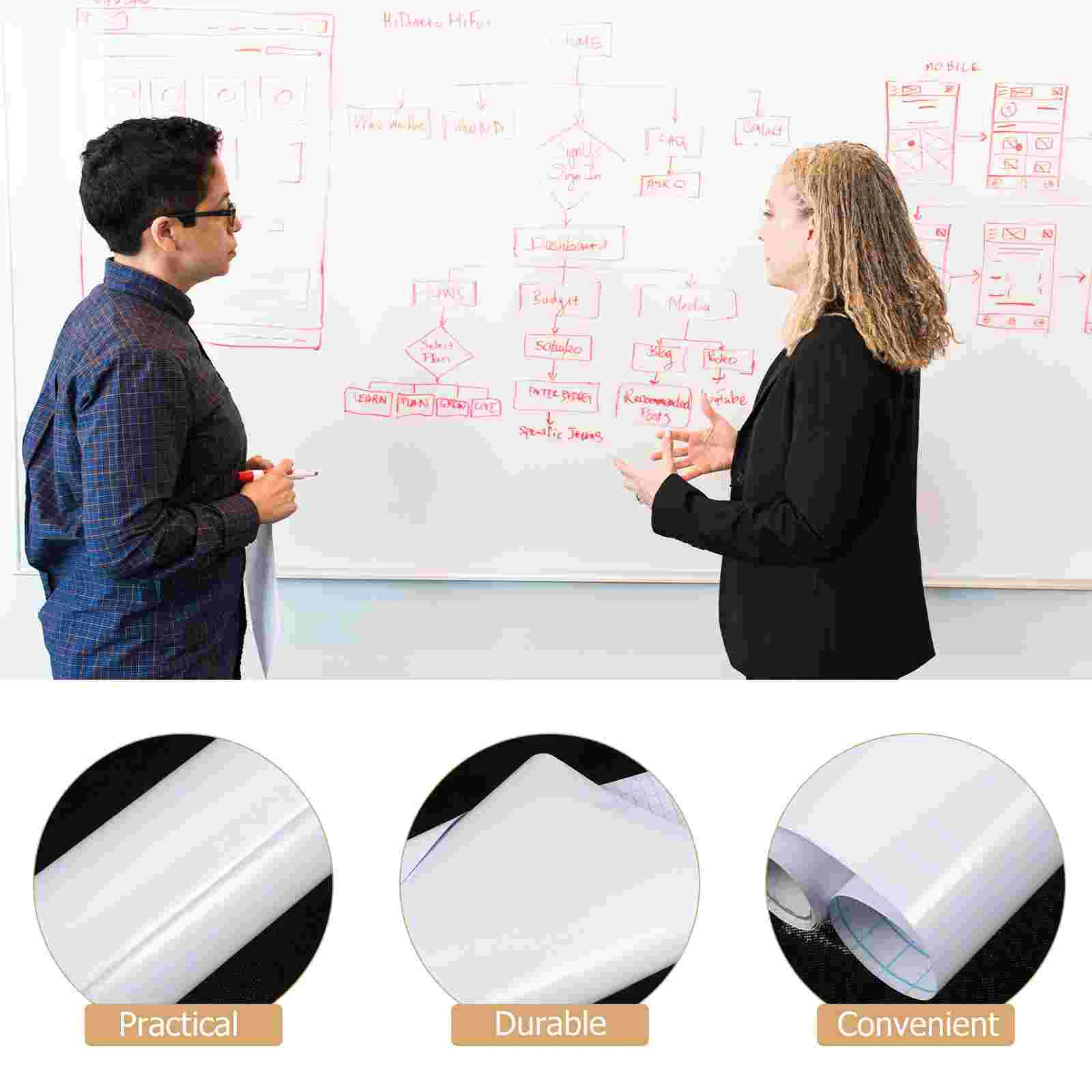 Portable Fridge Whiteboard Wall Stickers School Blackboard Classroom Dry  Erase Drawing Office Magnetic contact paper - AliExpress