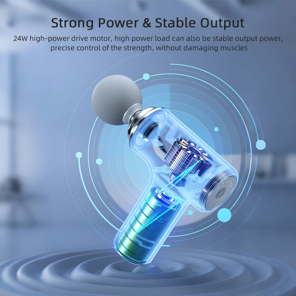 USB Mini Electric Massage Gun Portable Fascia Gun High Frequency Vibration Body Massage Gun Muscle Relaxation Fascia masajeador