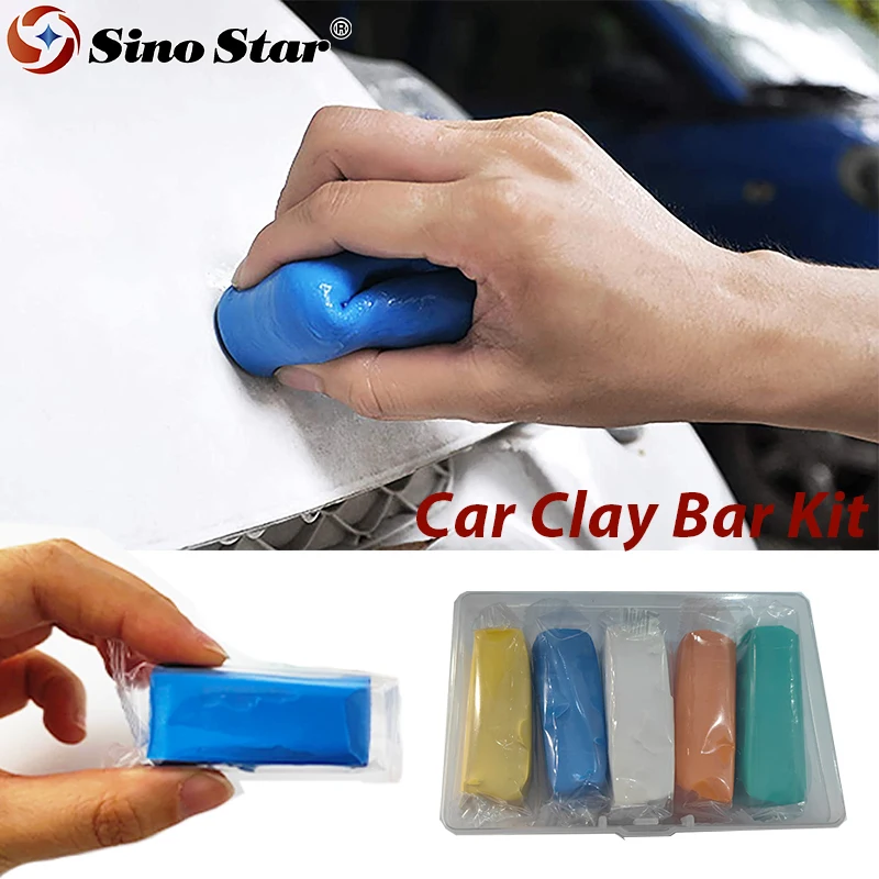 5Pcs Magic Clay Bar Kit for Car Wash and Detailing with Storage Box Not  Hurt Car Paint Clay Bar for Car Cleaning - AliExpress