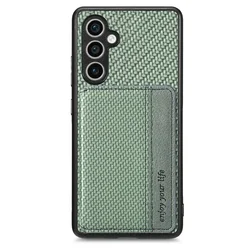 Elegant Leather RFID Blocking Card Holder Flip Case for A56 (5G) (Green)