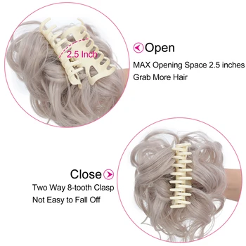 MSTN Synthetic Chignon Messy Curly Claw Hair Bun Scrunchies Fake Hair for Women Hairpieces Blonde Black Brown Hair Extension 3