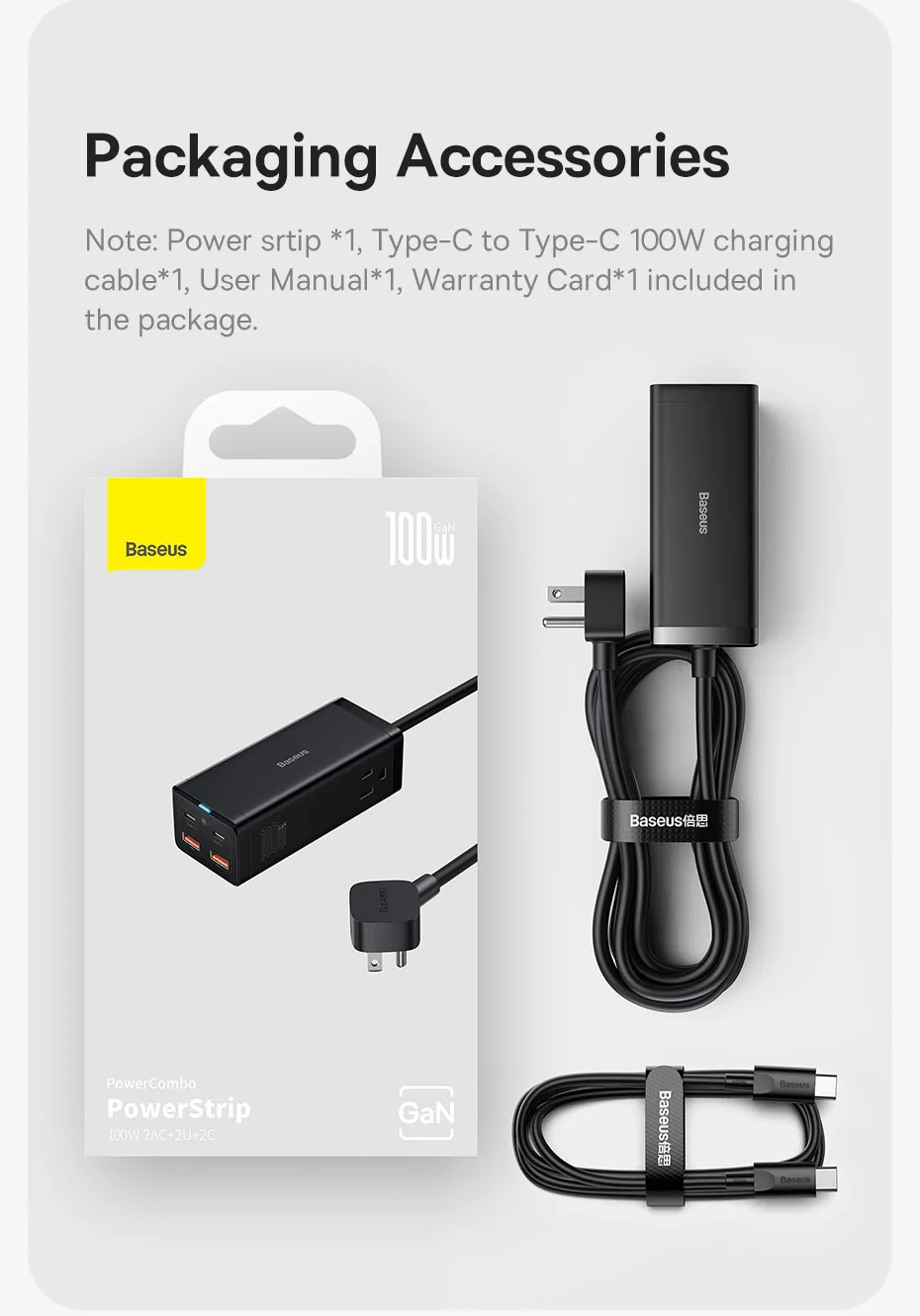 100W GaN3 Pro USB Charger Desktop Power Strip Charging Station Type C PD QC Quic