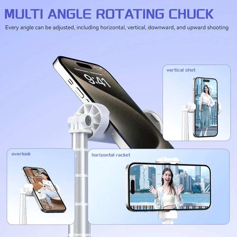 Ultra Long Selfie Stick with Bluetooth Remote and Auto Open Feature