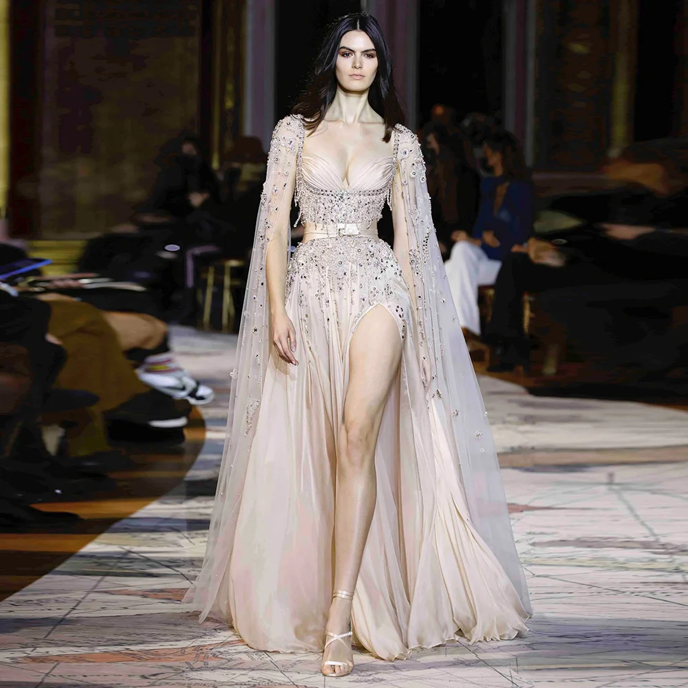 Futuristic Gown That Turns Heads: A Real Review of the Sharon Said  Champagne Dubai Evening Dress