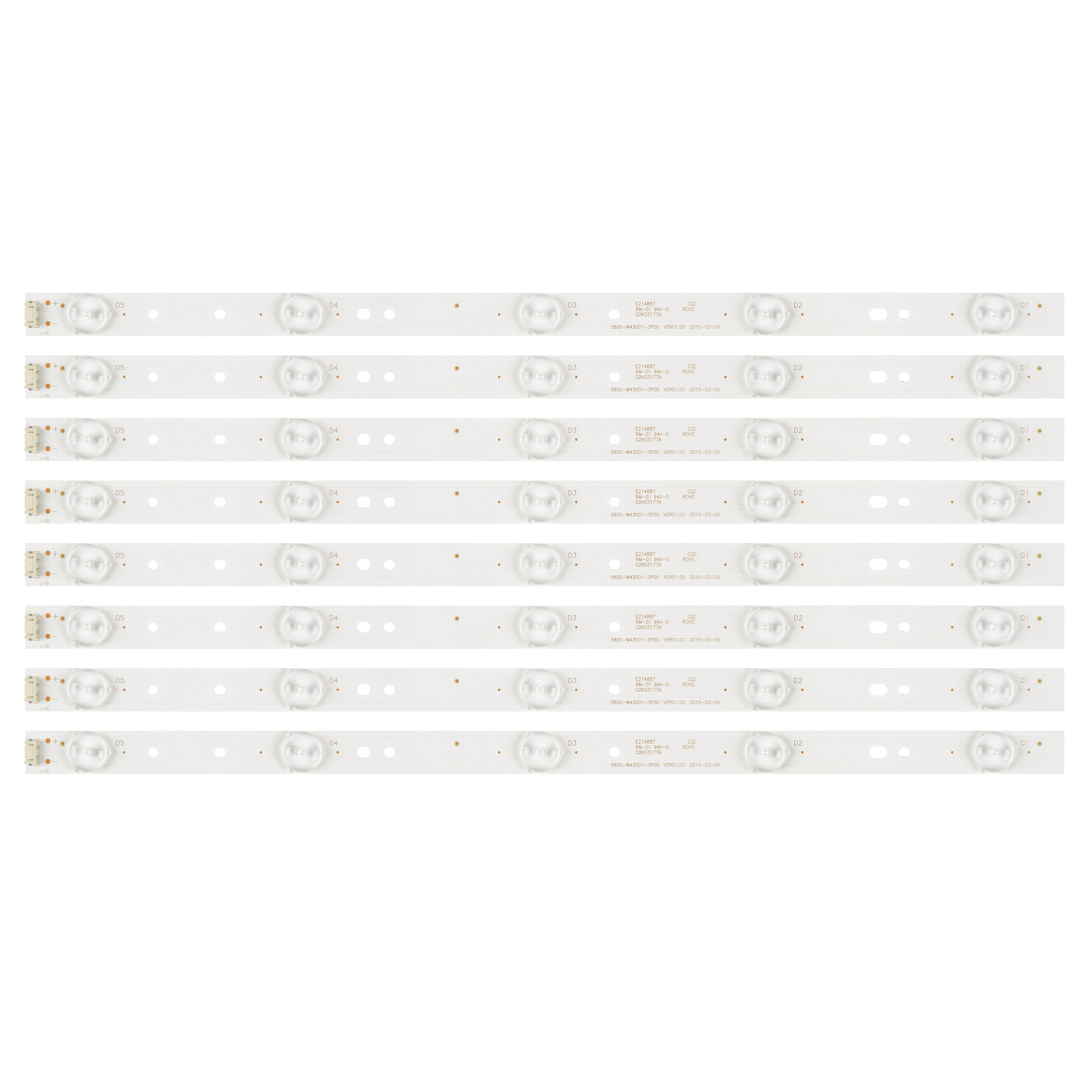 

New LED Backlight strip 43E3000 43E3500 43E6000 E465853 5835-W43002-2P00 5800-W43001-3P00 VER01.00 02K03177A RDL430WY LD0-10D