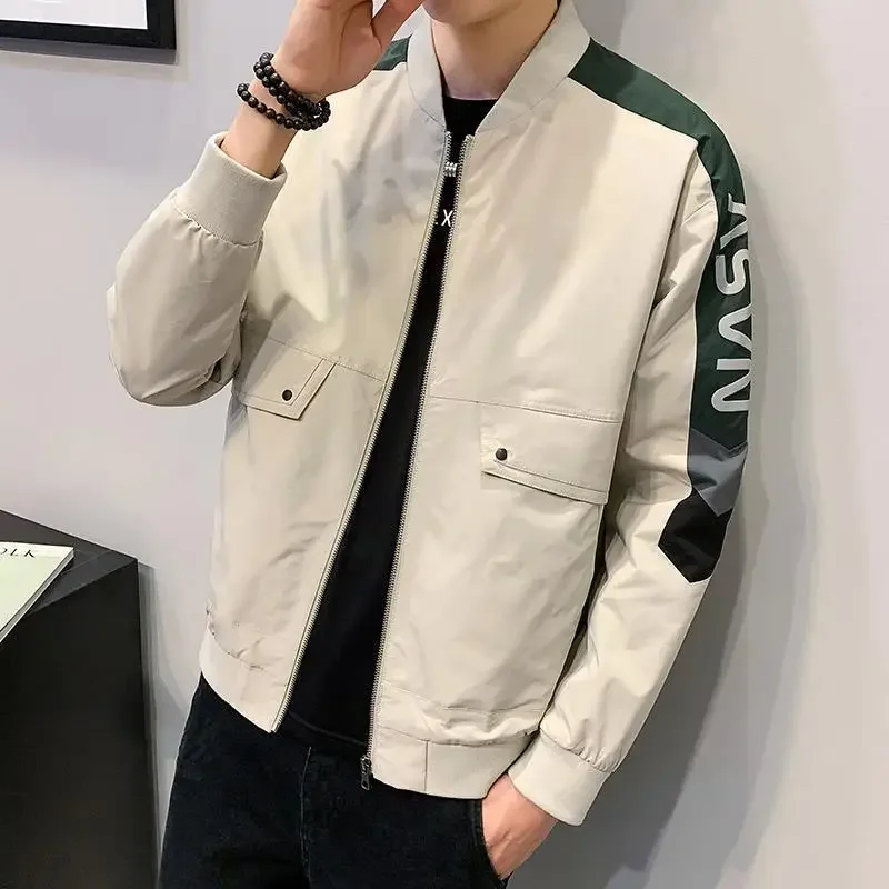thumbnail image 1 of Chaquetas de moda para primavera y otoño para hombre, nuevas en marcas originales, ropa barata, oferta, abrigos masculinos con estilo Y2k, ofertas de alta calidad Joker, 1 of 5