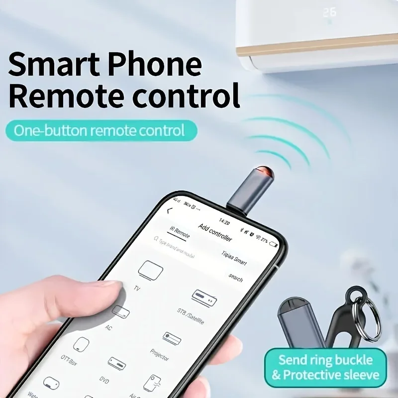 R09 Universal Smartphone IR Remote Mini Controller Adapter For TV Air Conditioner Fan Camera Hotel Home Android Smart Phone
