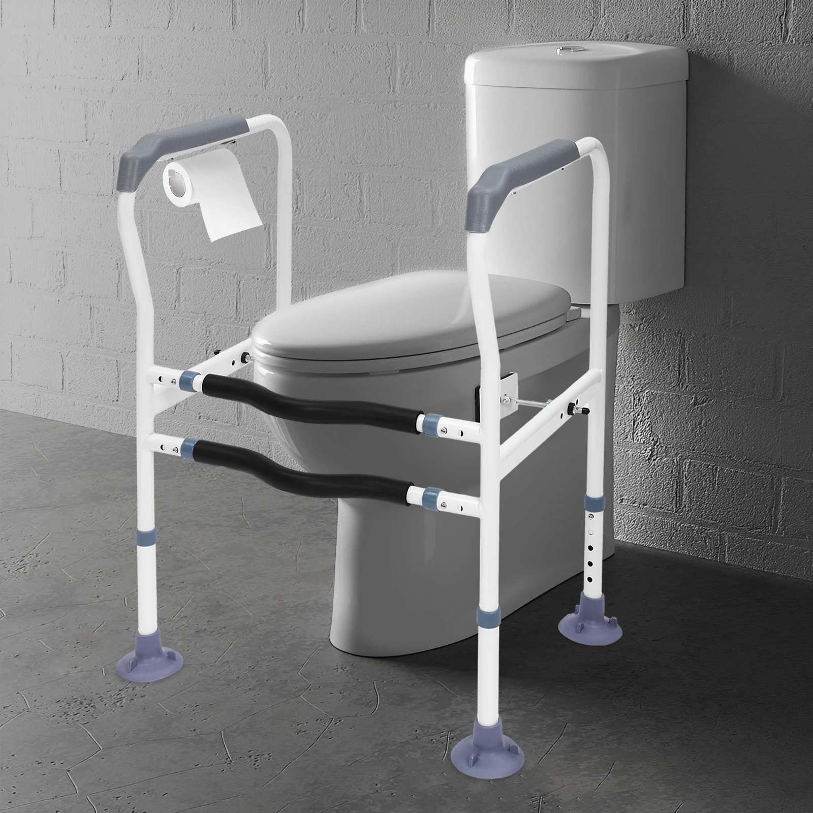 Toilet Safety Frame Rail 330lbs Grab Bar Support for Elderly Handicap Adjustable