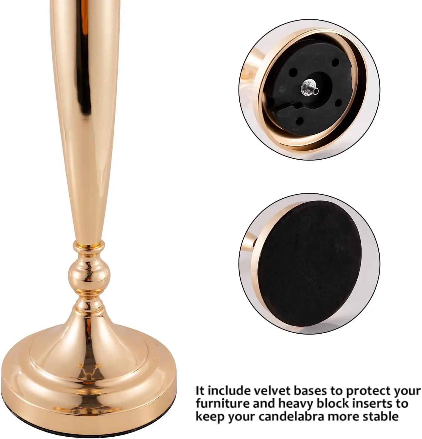 28-Inch Gold 5-Arm Candelabra (Set of 4) 4