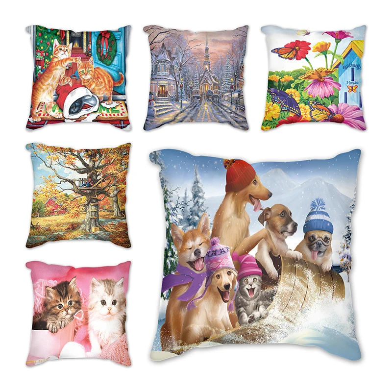 CushionCover45x45cmcojinesdecorativosCartoonPillowCoverSoft