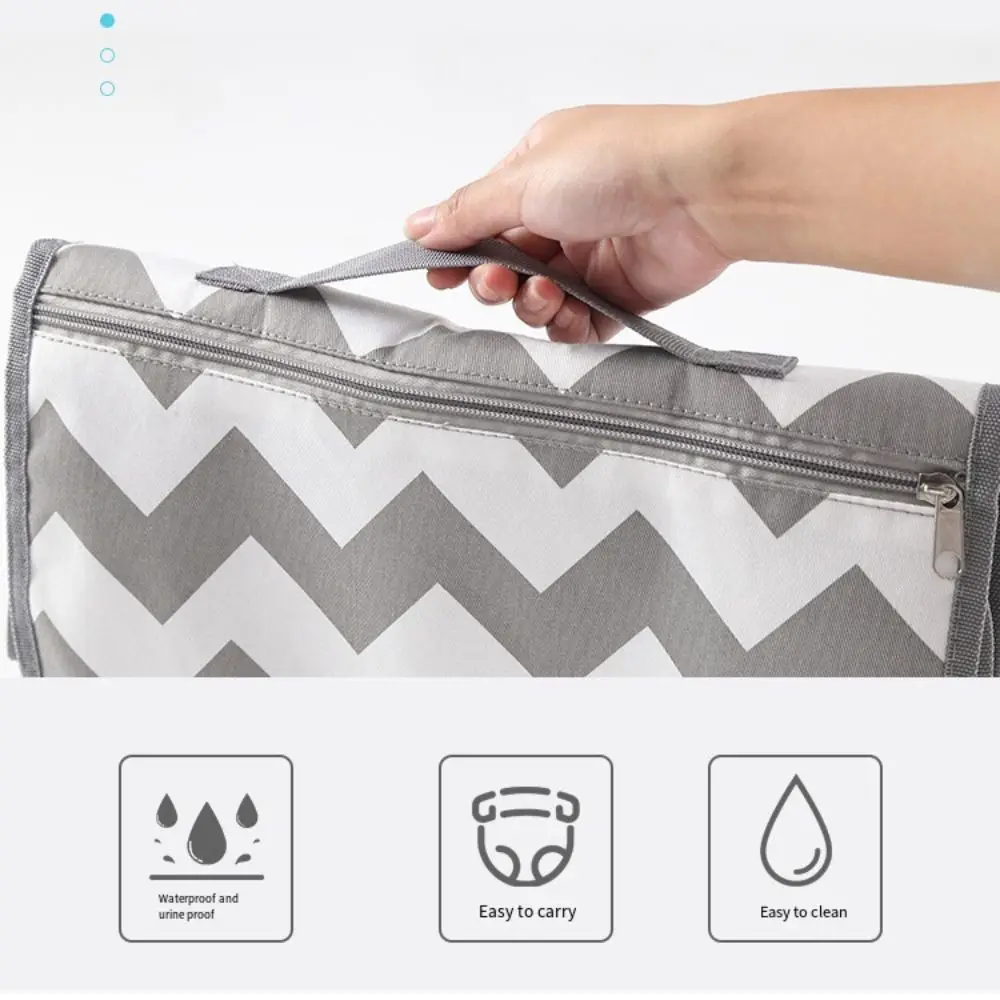 Waterproof Baby Diaper Pad Portable Foldable Diaper Changing Table Lightweight with Mesh Pockets Baby Changing Mat Travelling.
