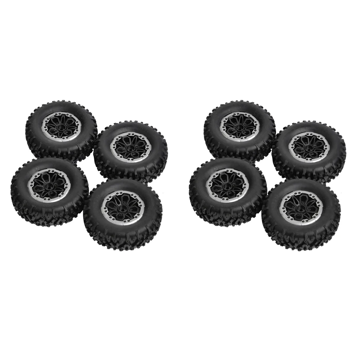 BAAU 8pcs Tire Wheel for MN D90 91 96 99 99S B14 B24 C14 C24 C34 C44 LDRC LD1297 LD1299 RC Car Upgrade Parts Accessories