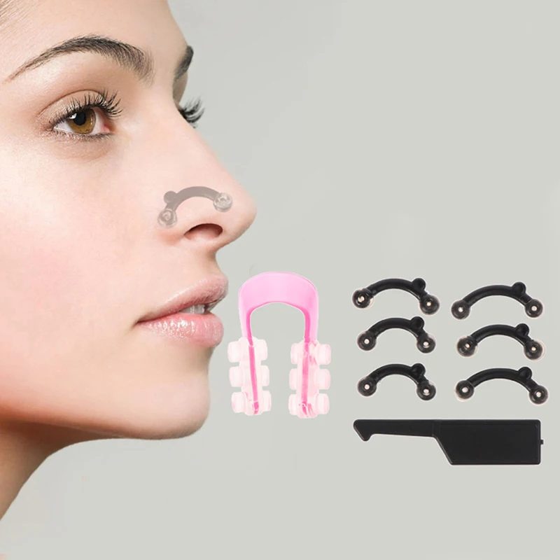 

6Pcs/Set No Pain 3 Size Beauty Nose Clip Corrector Massage Tool Nose Up Lifting Shaping Clip Clipper Shaper Bridge Straightening