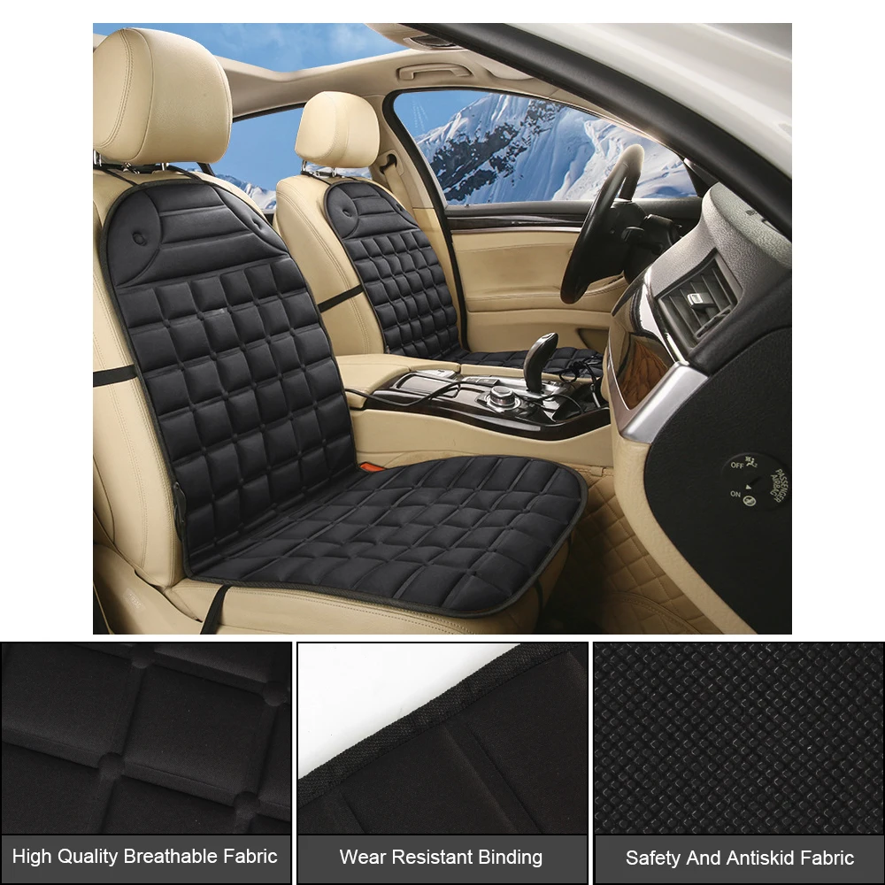 12V Autos itz Heizung Kissen beheizte Abdeckung elektrische Heizung Winter Haushalt Stuhl wärmer Safe Kit Autozubehör Interieur – Detail 11