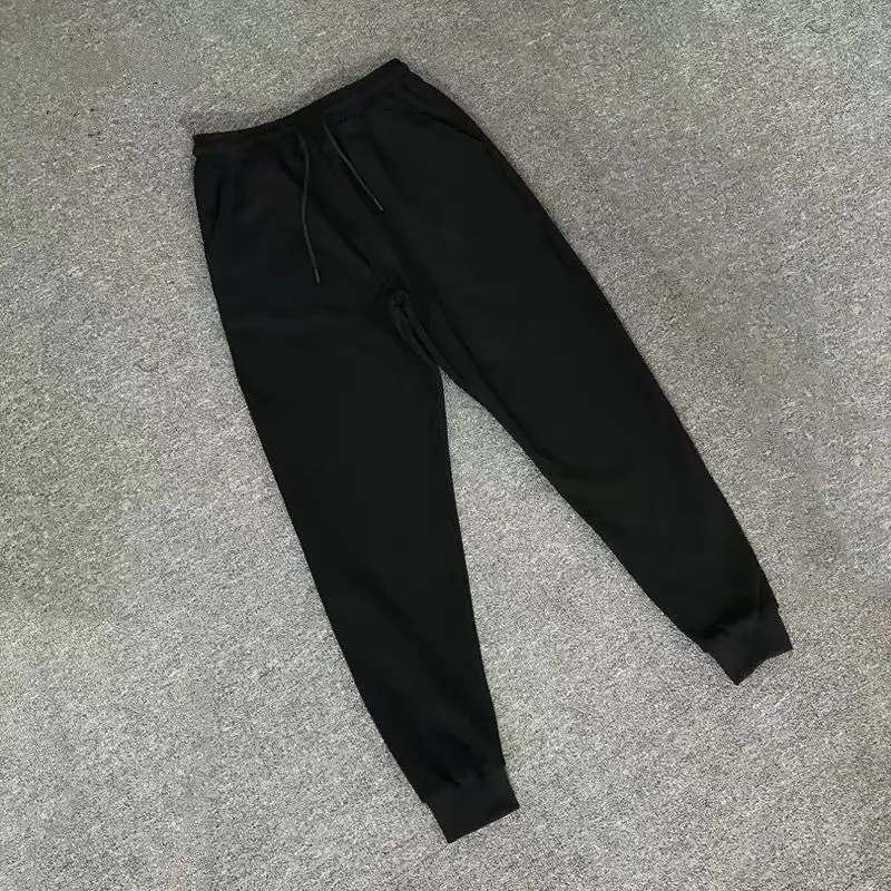 Autumn Winter KPOP Fashion Style Harajuku Slim Fit Casual Pants Loose All Match Sport Harem Pant Solid Pockets Thick Sweatpants