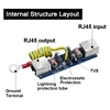 100M Single Network Lightning Protection Device RJ45 Surge Protector 1CH Thunder Preventer For CCTV IP POE Cameras 2