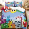 Cartoon Number-Blocks Bedding Set Duvet Cover Bed Set Quilt Cover Pillowcase Comforter King Queen Size Boys Adult 1