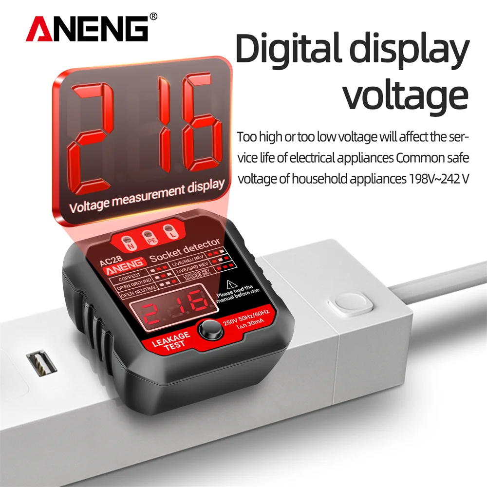 ANENG AC28 tester electricista tools herramienta para electricistas  electricidad herramientas detector de tuberías y cables en pared  comprobador de