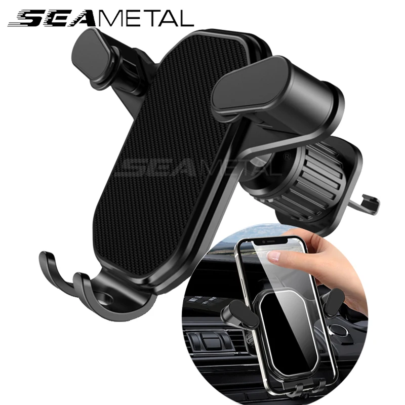 Cell Phone Holder Stand Magnetic Phone Holder Gravity Car Phone Holder Mobile Phone Stand GPS Support Car Air Vent Mount Extension Hook For Samsung Xiaomi Huawei