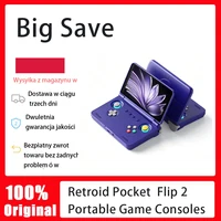 Console de jeu Android portable Retroid Pocket Flip2, écran OLED 1080P, Snapdragon 865, WiFi6, manette Hall personnalisée, lecteur de jeux rétro 1