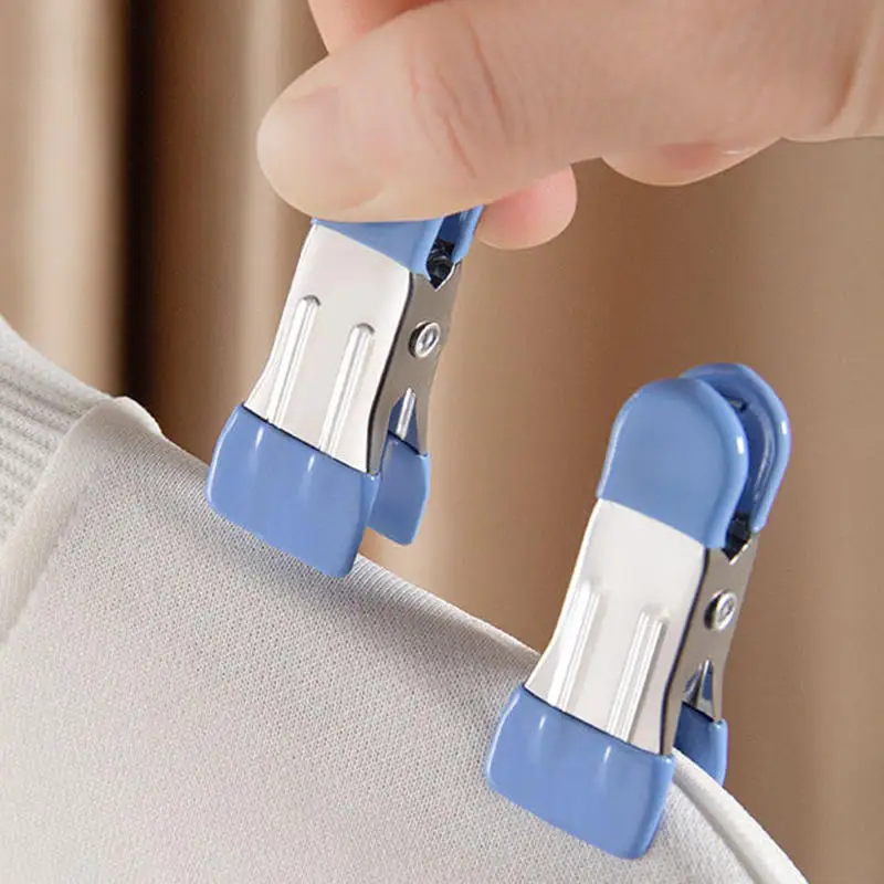 Description Picture 5 of itemStainless Steel Clothespins Laundry Clothes Pegs With Hook Pants Hanger Portable Hanging Clothes Clips Closet Clothes Organizer