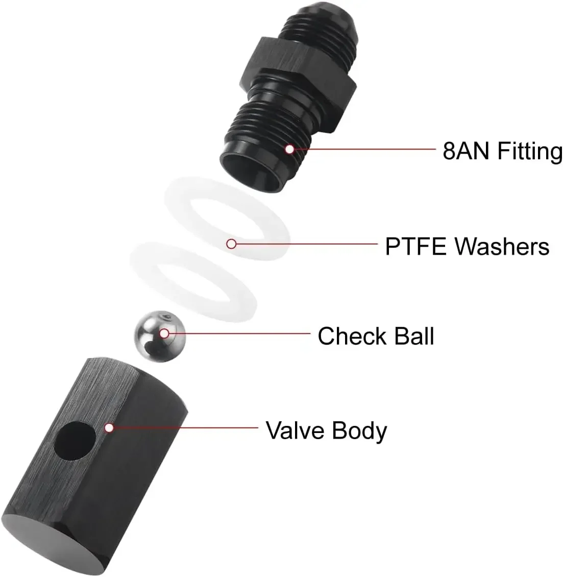 Male Fuel Cell Tank Rollover Vent Valve valve exhaust system AN6 AN8 AN10