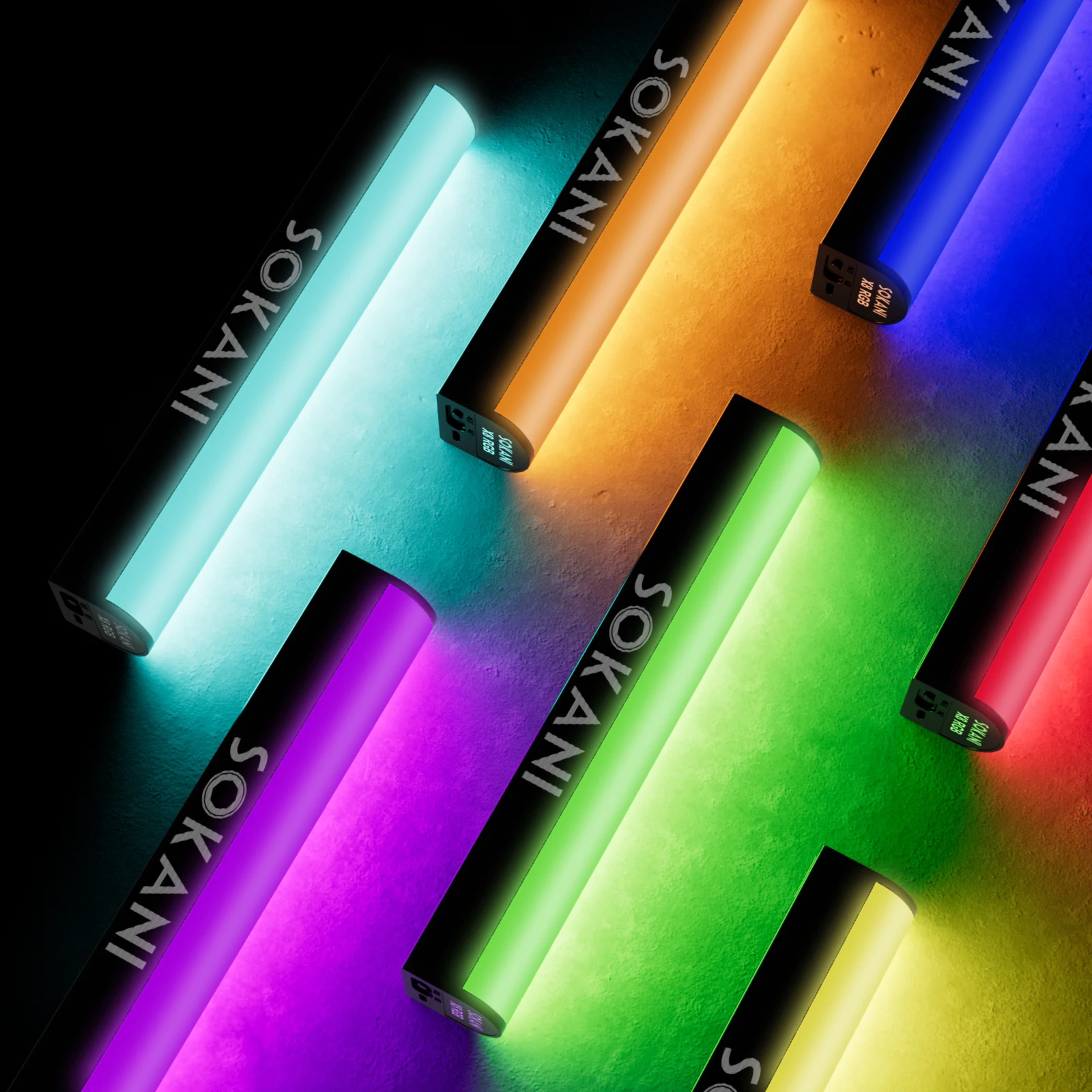 Sokani X8 RGB LED 비디오 라이트 핸드헬드 튜브 지팡이 스틱, CTT 사진 조명 앱 제어, 6C Pavotube LUXCEO P200, X8