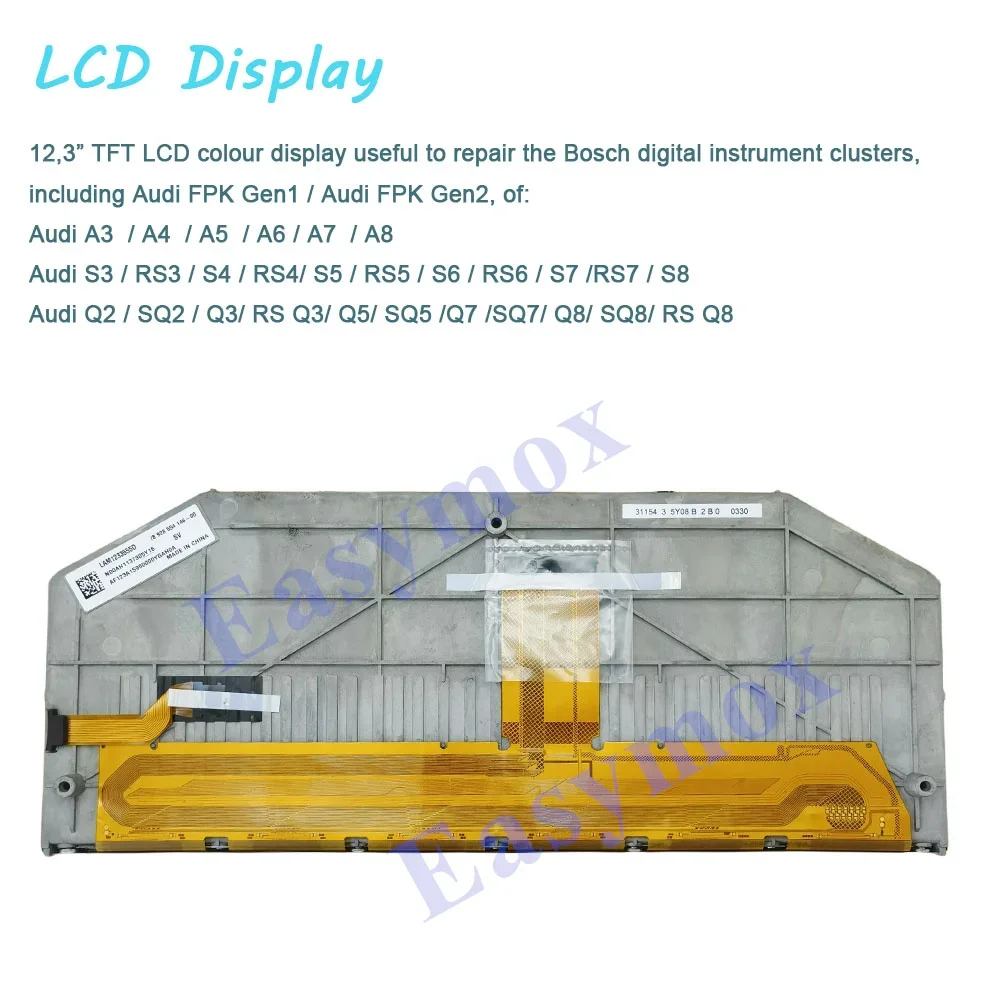 Ecran LCD pour compteur JAEGER Audi A3, A4, S3, TT