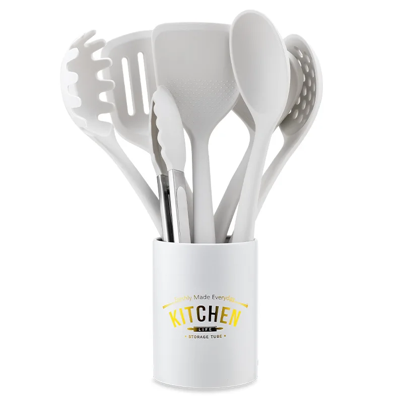 Cucchiaio da cucina, spatola 2 in 1 in silicone con manico in
