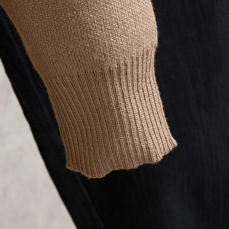 2023 Spring Autumn New Solid Color Fashion V-neck Long Sleeve Knitting Cardigan Man Casual Loose Button Pockets All-match Coat