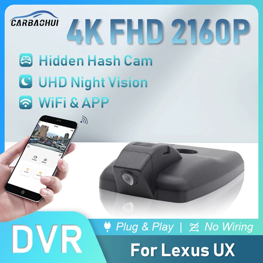 

4K 2160P Car DVR Plug and Play Dash Cam Camera For Lexus RX200 300 450 IS300 NX300H 200T ES300 200 250 GS300 LX570 4K DashCam