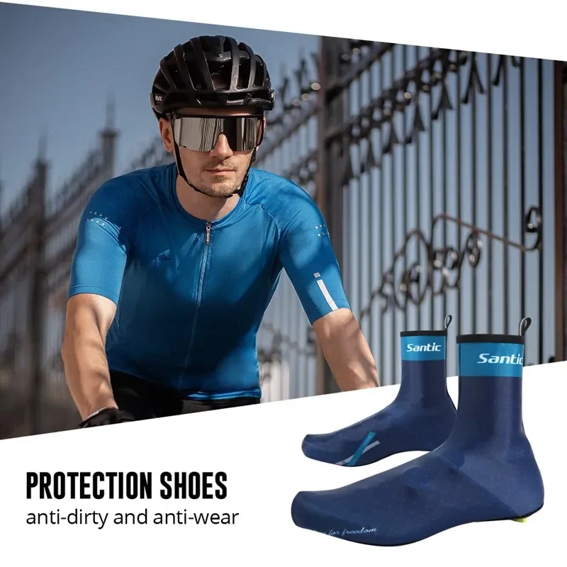 SANTIC Road Bike Shoes Cover Summer Reflective Dustproof Elastic Cycling Overshoes for Bicycle Lock Cycling Shoes Bike Equipment