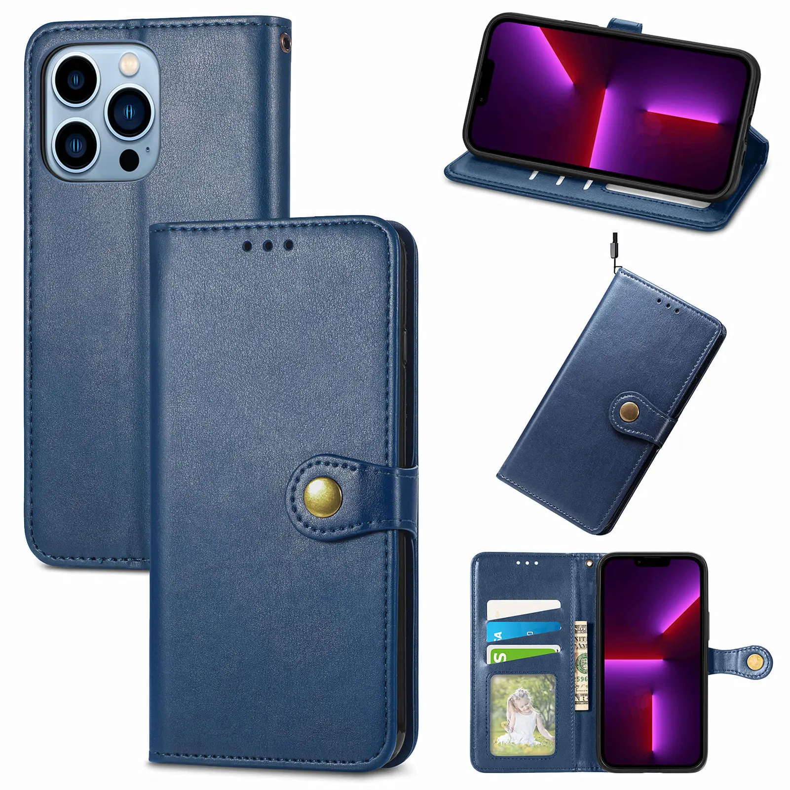 

Чехол-бумажник для iPhone 12 Pro Max 11Pro SE2020 X XS XR XSMax
